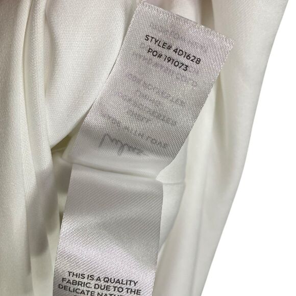 Lulus Maxi Skirt Womens M White Side Slit Lined Minimalist Formal High Rise - Picture 13 of 14